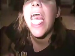 Delightsome girlfriend makes engulfing dick look cute and innocent. This babe slobbers all over it and unfathomable throats him all the way to orgasm. This chab cums in her face hole and she spits it right out like a nice girl.