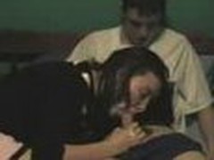 This naughty college beauty was waiting for this minute for a long time and now she loses control when sees her boyfriend's wang for the 1st time!